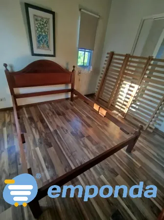 Cama 2 plazas de algarrobo muy buen estado - Colchón opcional Villa Urquiza - imagen 4