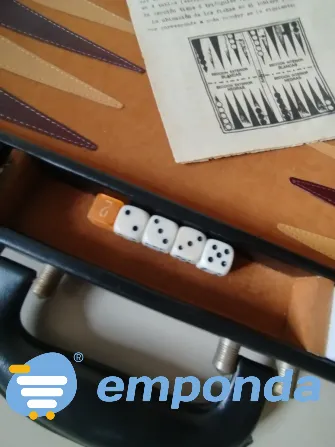 Juego Backgammon vintage muy buen estado Villa Urquiza - imagen 10