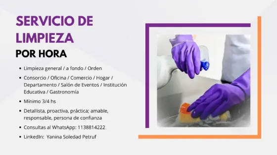 Servicio de Limpieza por hora San Telmo