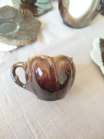 Juego de café y cafetera vintage usado Villa Urquiza