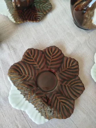 Juego de café y cafetera vintage usado Villa Urquiza