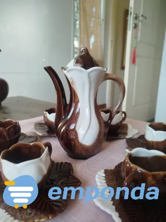 Juego de café y cafetera vintage usado Villa Urquiza - imagen 4