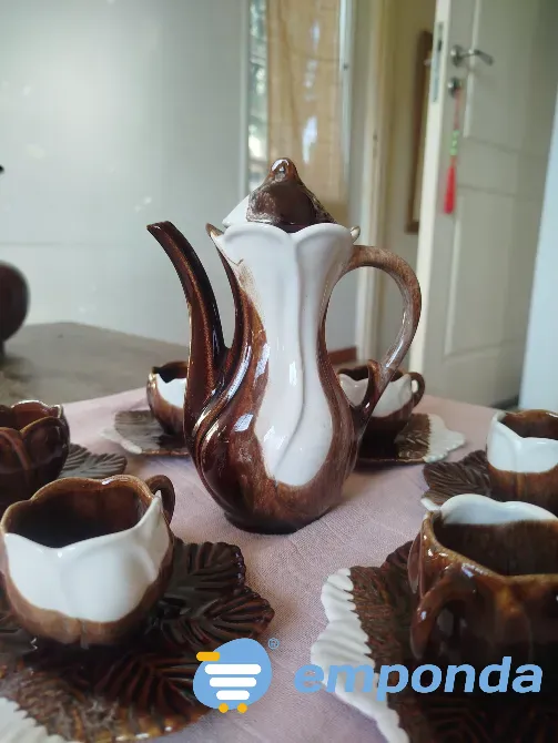 Juego de café y cafetera vintage usado Villa Urquiza - imagen 4