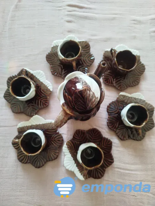 Juego de café y cafetera vintage usado Villa Urquiza - imagen 1