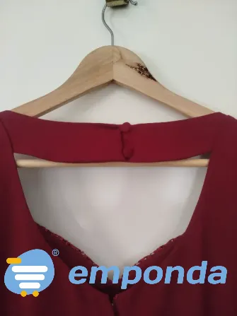 Vestido elegante bordo usado una vez Villa Urquiza - imagen 8