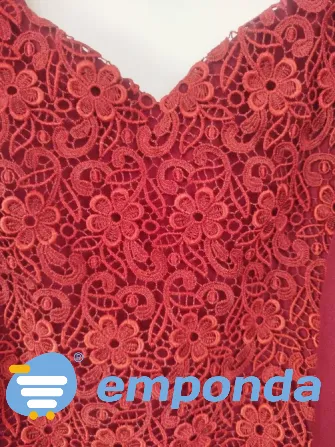 Vestido elegante bordo usado una vez Villa Urquiza - imagen 6