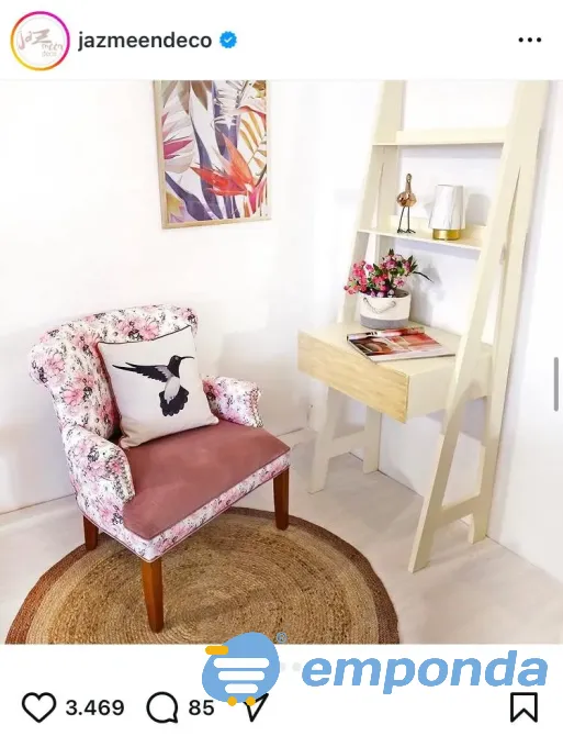 Escritorio y estantería nórdica Morón - imagen 2