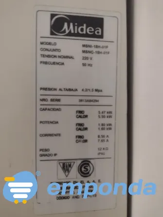 Aire acondicionado Midea 5500 frigorías (frio/calor) Vicente López - imagen 3