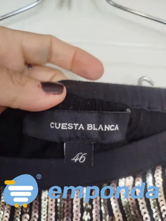 Falda elastizada de lentejuelas usada Villa Urquiza - imagen 4