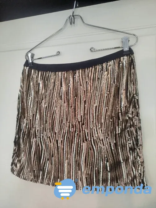 Falda elastizada de lentejuelas usada Villa Urquiza - imagen 1