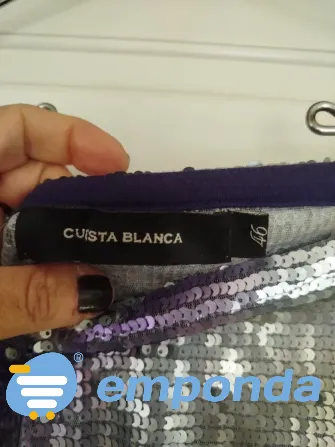 Falda mini elastizada en lentejuelas nueva Villa Urquiza - imagen 4