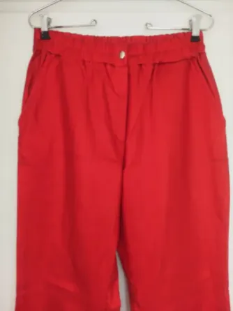 Pantalón Oxford rojo metalizado nuevo Villa Urquiza