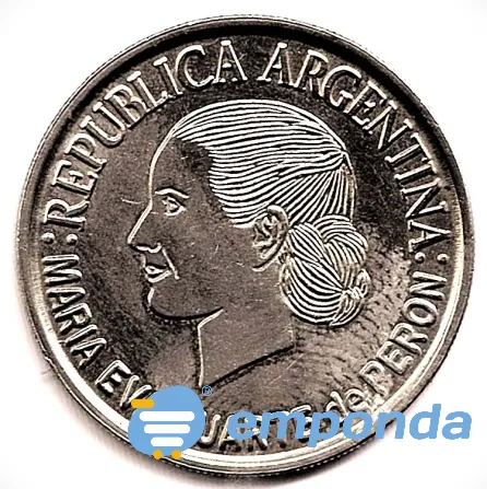 Moneda argentina 2 pesos 2002 Evita conmemorativa Villa Crespo - imagen 2