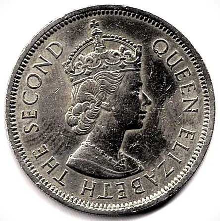 Moneda de Hong Kong 1 dólar 1960 muy linda pieza Villa Crespo