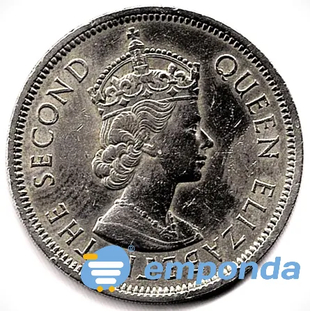 Moneda de Hong Kong 1 dólar 1960 muy linda pieza Villa Crespo - imagen 1