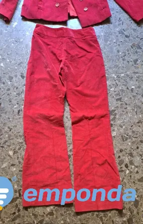 Traje de corderoy aterciopelado rojo Balvanera - imagen 5