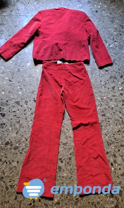 Traje de corderoy aterciopelado rojo Balvanera - imagen 6