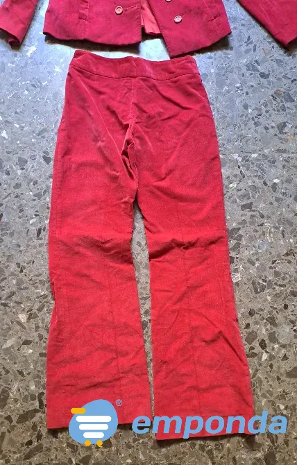 Traje de corderoy aterciopelado rojo Balvanera - imagen 5