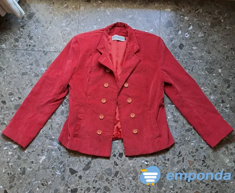 Traje de corderoy aterciopelado rojo Balvanera - imagen 2