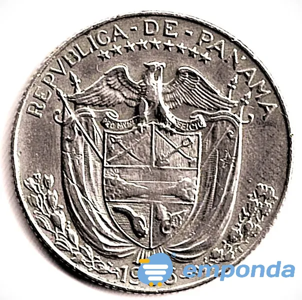 Moneda de Panamá 1/4 de balboa 1966 Villa Crespo - imagen 1