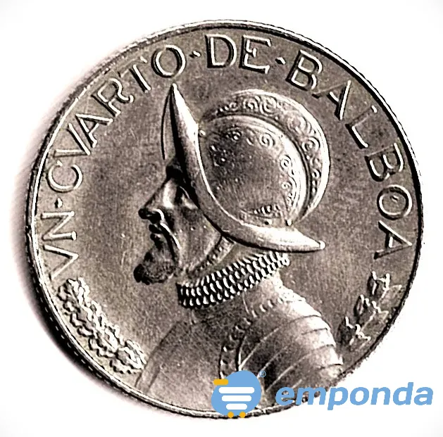 Moneda de Panamá 1/4 de balboa 1966 Villa Crespo - imagen 2