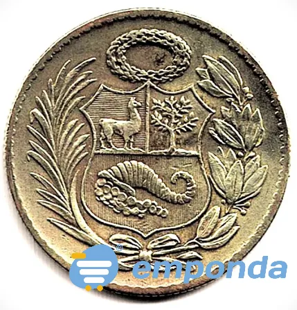 Moneda de Perú 1/2 sol 1965 linda pieza Villa Crespo - imagen 1