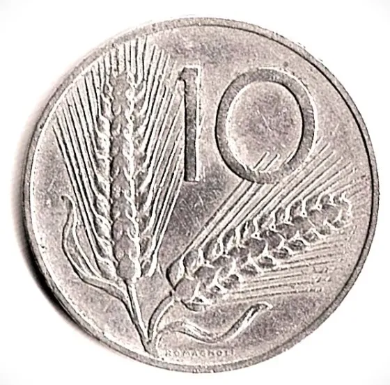 Moneda de Italia 10 liras 1953" Villa Crespo