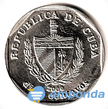 Moneda de Cuba 10 centavos 2009 sin circular Villa Crespo - imagen 2