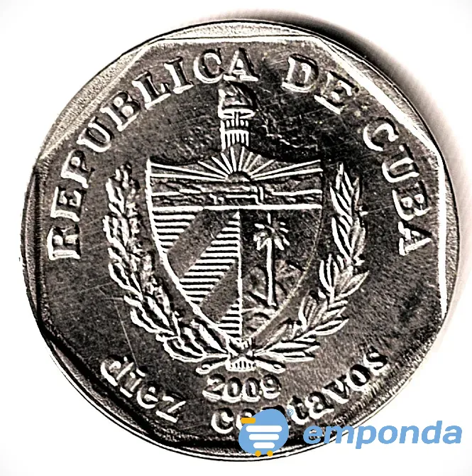 Moneda de Cuba 10 centavos 2009 sin circular Villa Crespo - imagen 2