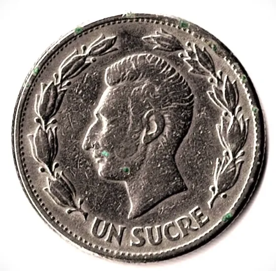 Moneda de Ecuador 1 sucre 1946 Villa Crespo