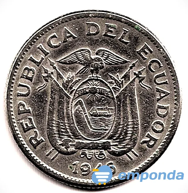 Moneda de Ecuador 1 sucre 1946 Villa Crespo - imagen 1