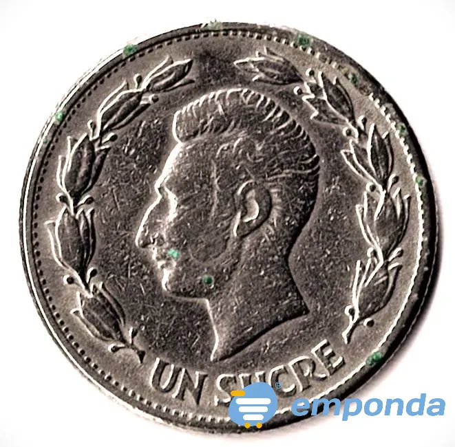 Moneda de Ecuador 1 sucre 1946 Villa Crespo - imagen 2