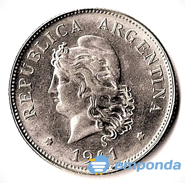 Moneda de Argentina 50 centavos 1941 sin circular Villa Crespo - imagen 1