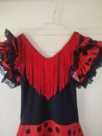 Traje infantil de española flamenco talle 6/8 Villa Urquiza