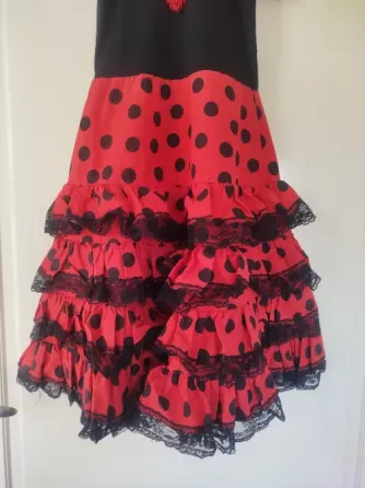 Traje infantil de española flamenco talle 6/8 Villa Urquiza