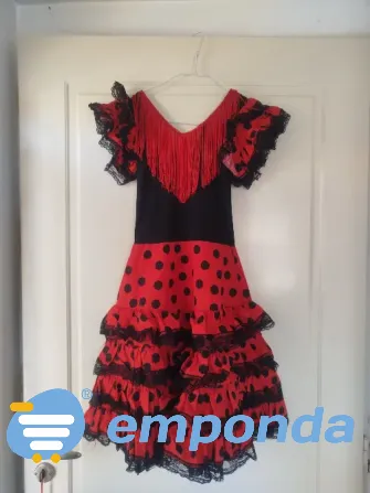 Traje infantil de española flamenco talle 6/8 Villa Urquiza - imagen 1