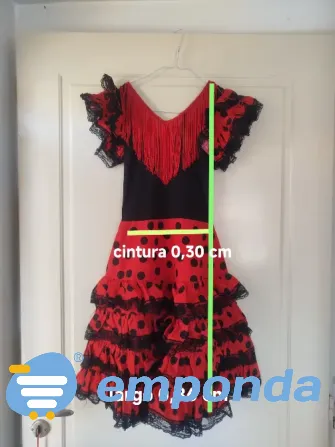 Traje infantil de española flamenco talle 6/8 Villa Urquiza - imagen 9