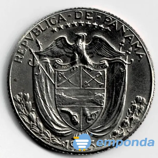 Moneda de Panamá 1/4 de balboa 1975 XF +++++ Villa Crespo - imagen 2