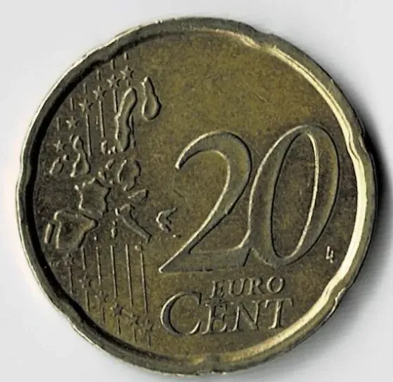 Moneda de España 20 cent de euro 1999 VF +++++ Villa Crespo