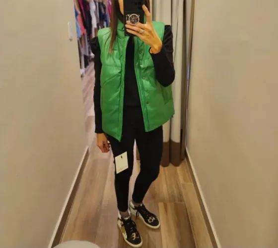 Chaleco puffer cuero pu Y-lovers Berazategui