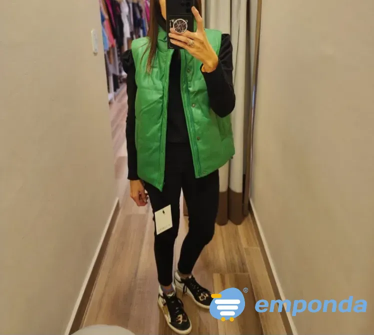 Chaleco puffer cuero pu Y-lovers Berazategui - imagen 1