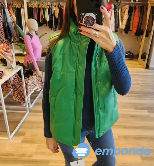 Chaleco puffer cuero pu Y-lovers Berazategui - imagen 5