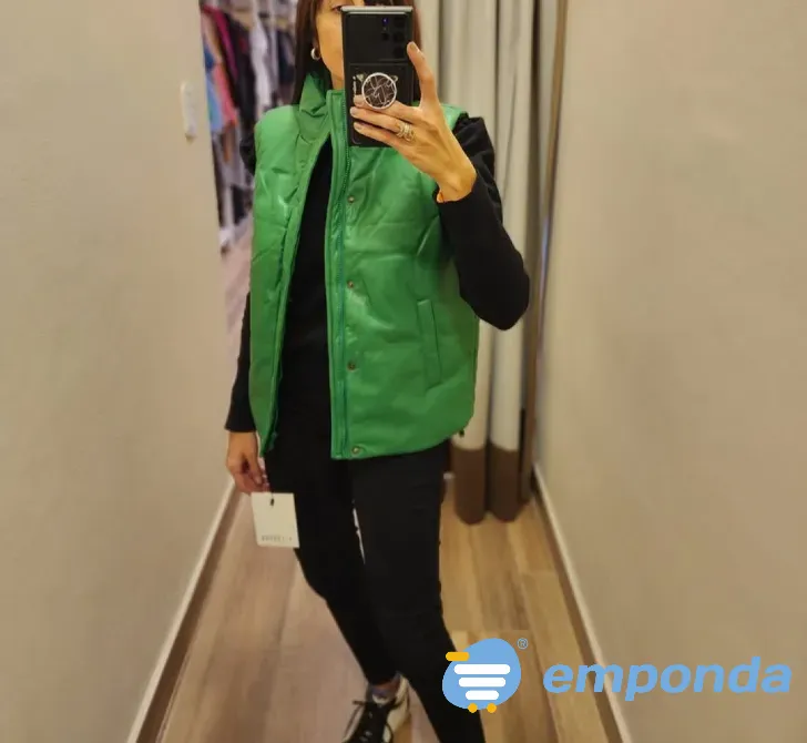 Chaleco puffer cuero pu Y-lovers Berazategui - imagen 2