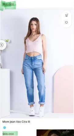 Jean rigido tiro alto mom Scombro jeans Berazategui
