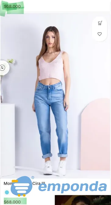 Jean rigido tiro alto mom Scombro jeans Berazategui - imagen 2