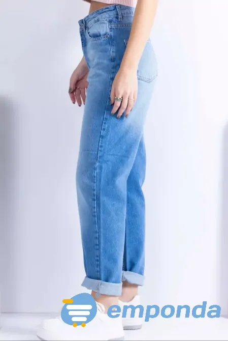 Jean rigido tiro alto mom Scombro jeans Berazategui - imagen 1