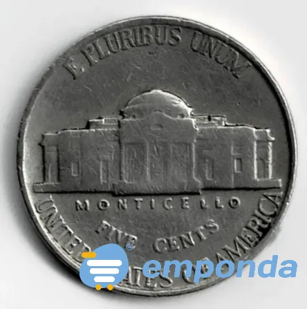 Moneda de EE UU 5 cents 1941 II Guerra Mundial VF +++++ Villa Crespo - imagen 2