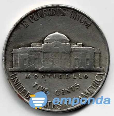 Moneda de EE UU 5 cents 1947 VF Villa Crespo - imagen 2