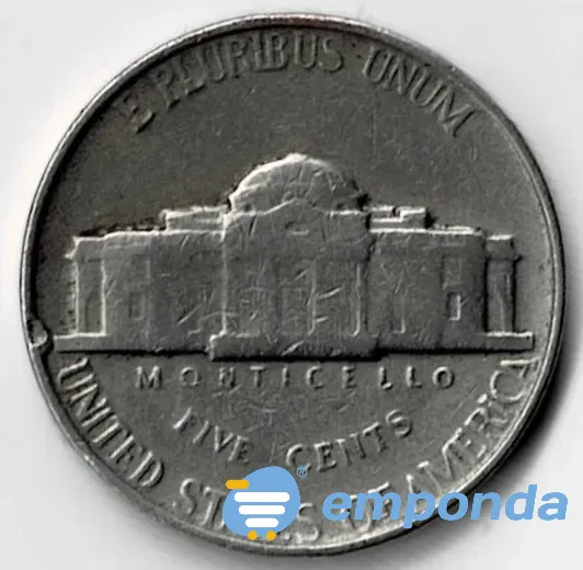 Moneda de EE UU 5 cents 1952 VF +++ Villa Crespo - imagen 2
