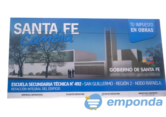 Carteles de obra, con vinilo a todo color, con envío a santa Lanús - imagen 3